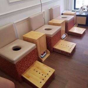 Thùng gỗ xông phụ khoa hình vuông